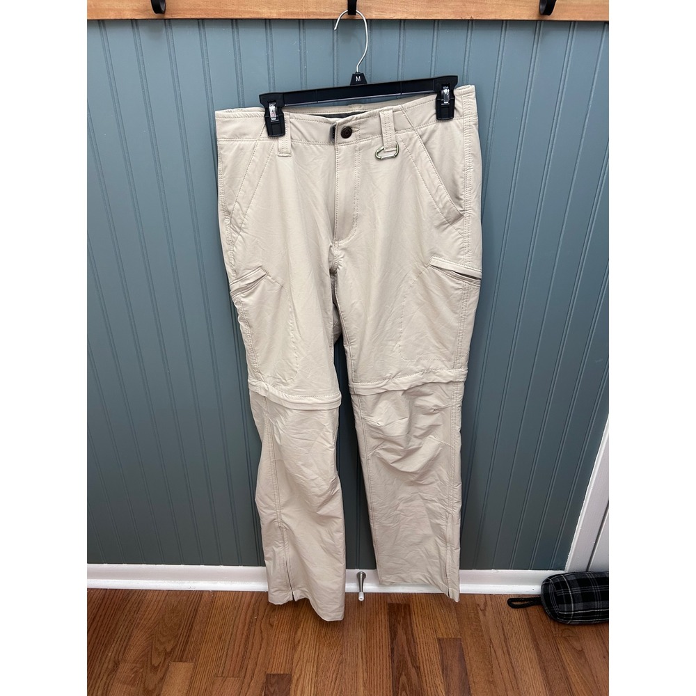 Ascend Mens Convertible Hiking‎ Pants Beige Zip Off Cargo 32x34 Outdoor Utility